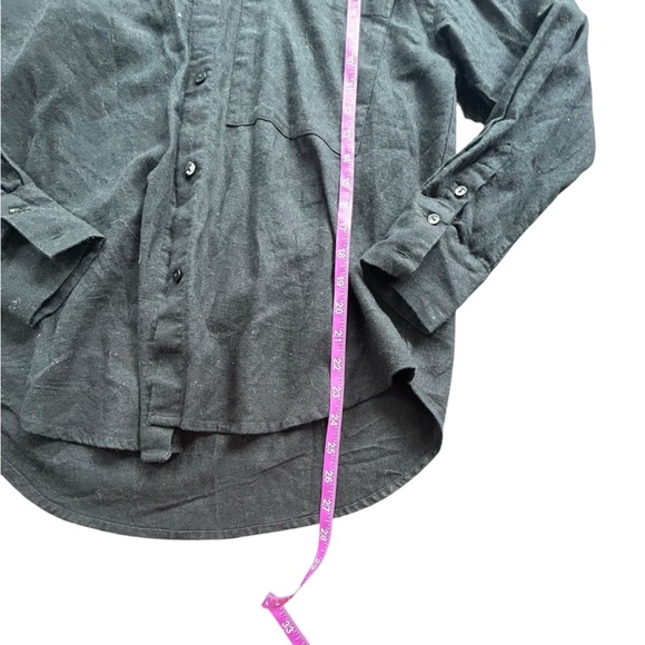 Abercrombie and Fitch Oversized Button Up Shirt in Black Size XXS Linen Blend - Picture 5 of 9